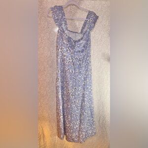 Cider Light Blue Floral Dress